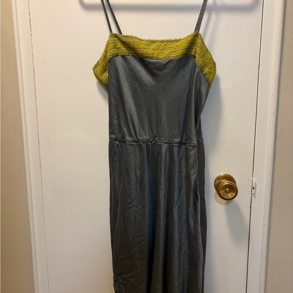 Free People Silk Green Dress size M